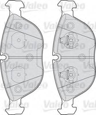 Комплект гальмівних колодок, дискове гальмо VALEO 598712