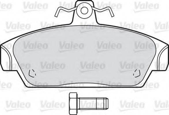 Комплект тормозных колодок, дисковый тормоз VALEO 598254