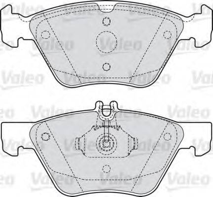 VALEO 598636 Комплект тормозных колодок, дисковый тормоз