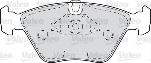 Комплект тормозных колодок, дисковый тормоз VALEO 598310
