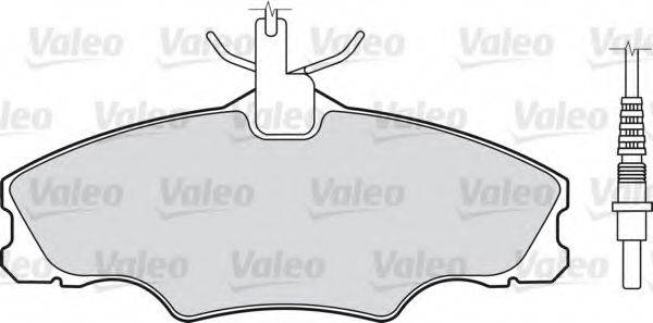 VALEO 598068 Комплект тормозных колодок, дисковый тормоз