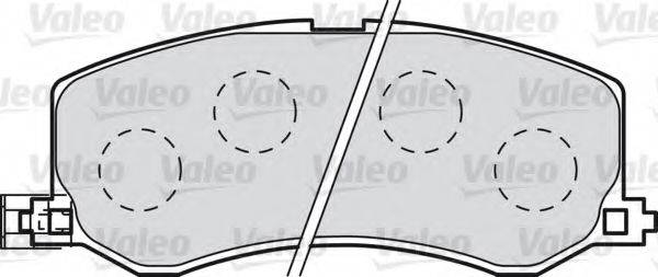 Комплект тормозных колодок, дисковый тормоз VALEO 598986