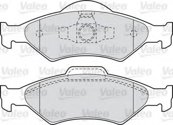 Комплект тормозных колодок, дисковый тормоз VALEO 598563