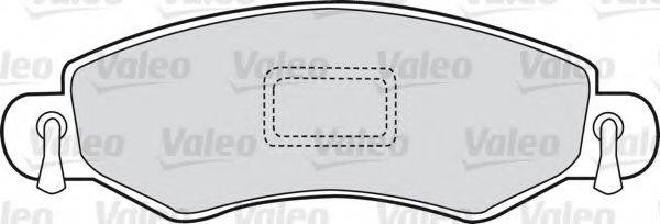 Комплект гальмівних колодок, дискове гальмо VALEO 598453