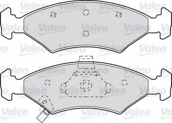 Комплект гальмівних колодок, дискове гальмо VALEO 598989