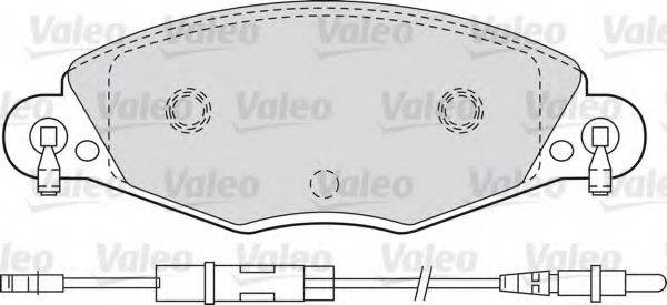 Комплект гальмівних колодок, дискове гальмо VALEO 598416