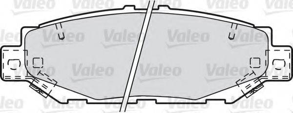 Комплект гальмівних колодок, дискове гальмо VALEO 601022