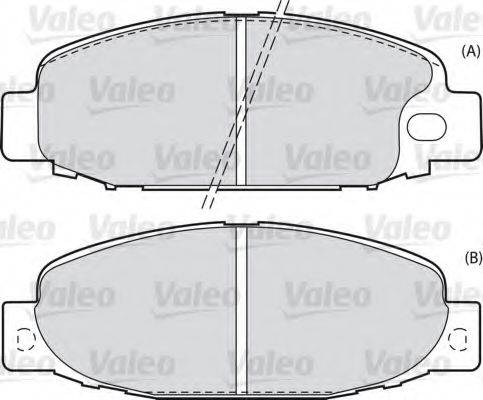 Комплект гальмівних колодок, дискове гальмо VALEO 598588
