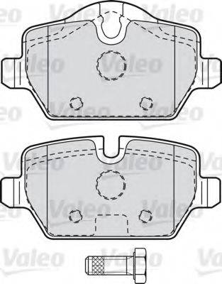 Комплект тормозных колодок, дисковый тормоз VALEO 598701
