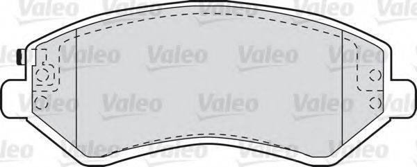 VALEO 598414 Комплект гальмівних колодок, дискове гальмо