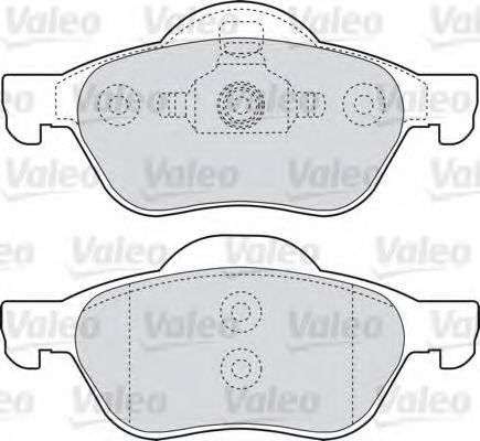 VALEO 598652 Комплект тормозных колодок, дисковый тормоз