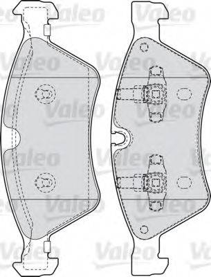Комплект тормозных колодок, дисковый тормоз VALEO 598728