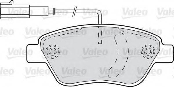 Комплект тормозных колодок, дисковый тормоз VALEO 598825