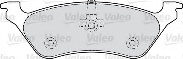 Комплект гальмівних колодок, дискове гальмо VALEO 598755
