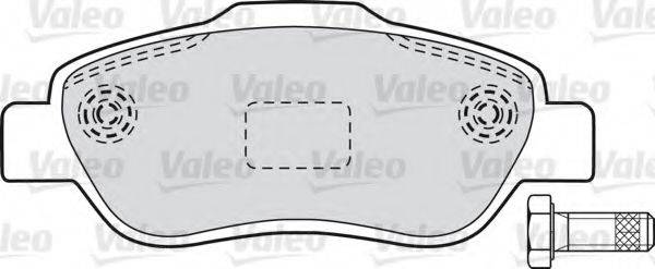 Комплект тормозных колодок, дисковый тормоз VALEO 598696