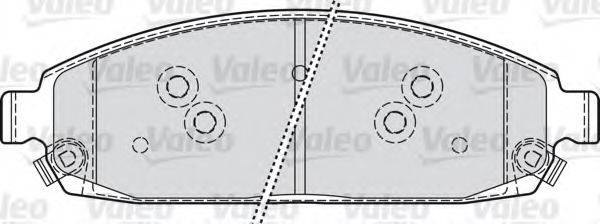 Комплект гальмівних колодок, дискове гальмо VALEO 598872