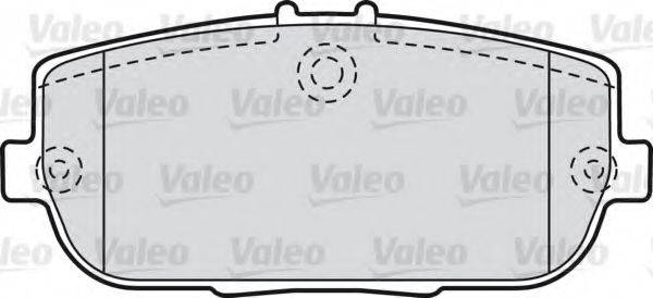 Комплект гальмівних колодок, дискове гальмо VALEO 598746