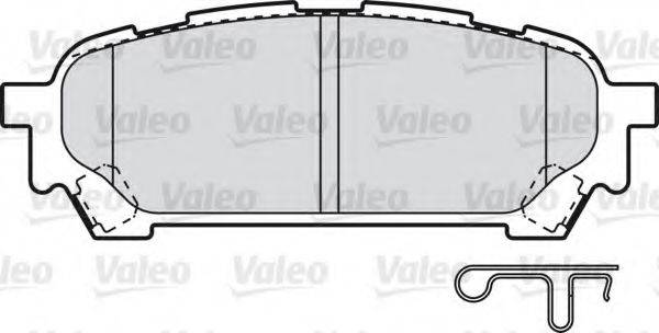 Комплект гальмівних колодок, дискове гальмо VALEO 598875