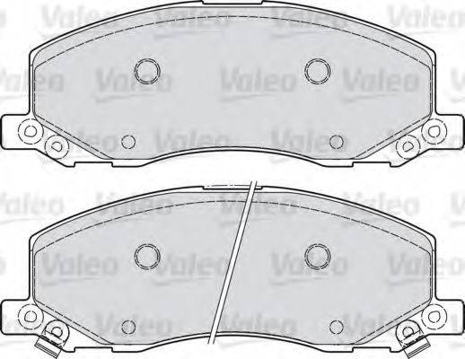 Комплект гальмівних колодок, дискове гальмо VALEO 601048