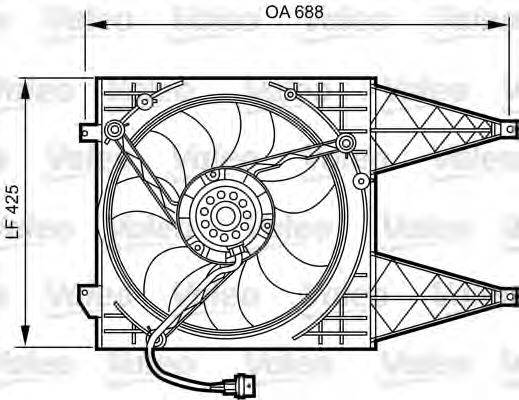 Вентилятор, охолодження двигуна VALEO 696374