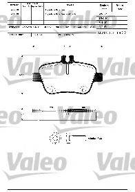 VALEO 601304 Комплект тормозных колодок, дисковый тормоз