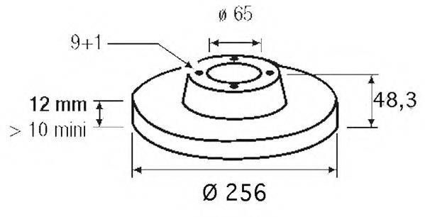 Тормозной диск VALEO 186833
