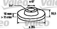 VALEO 186753 Тормозной диск