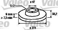 Тормозной диск VALEO 186462
