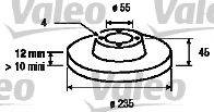 VALEO 186453 Тормозной диск