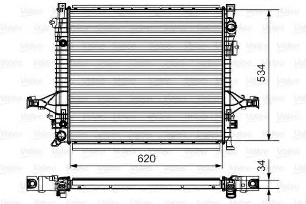 Радиатор, охлаждение двигателя VALEO 735541