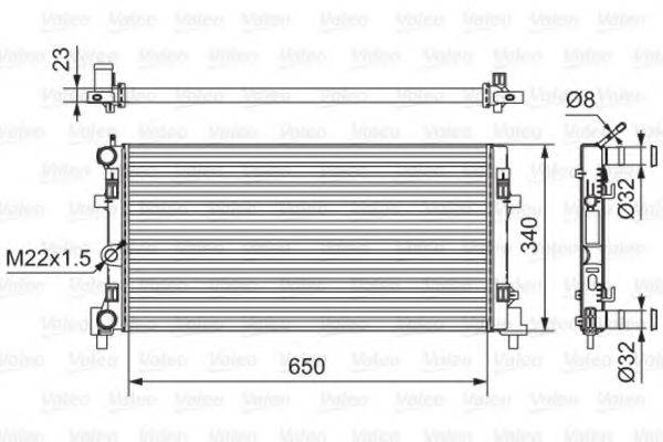 VALEO 701522 Радиатор, охлаждение двигателя