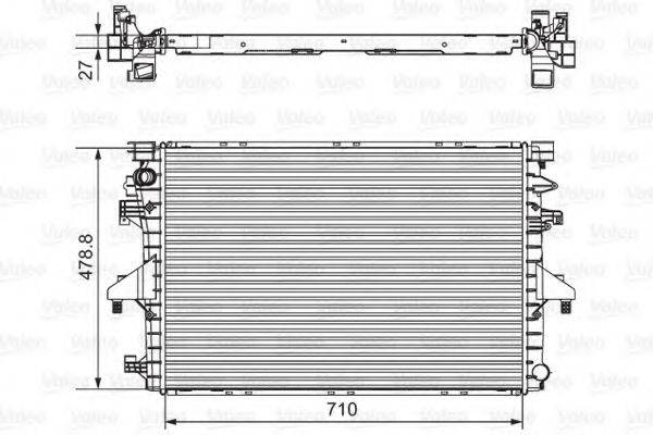 VALEO 701654 Радиатор, охлаждение двигателя