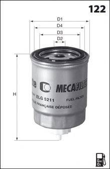 MECAFILTER ELG5211 Топливный фильтр