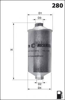 MECAFILTER ELE6019 Топливный фильтр