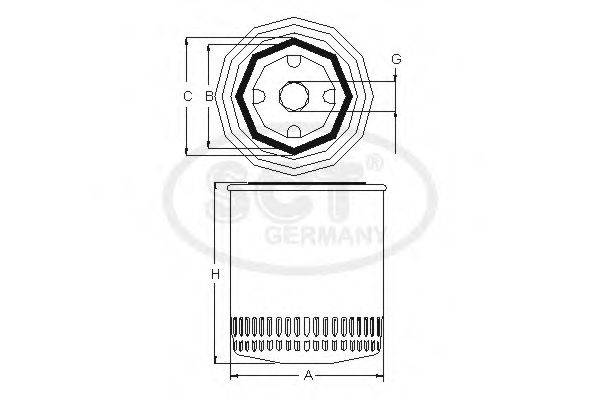 SCT GERMANY SM126 Масляний фільтр