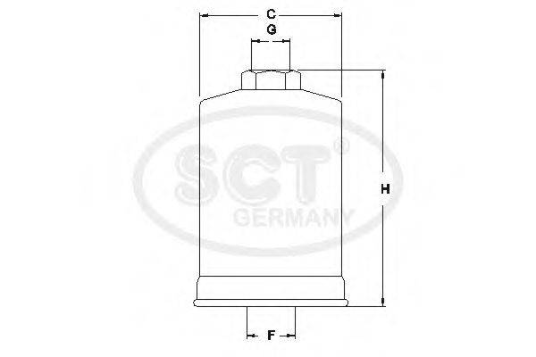SCT GERMANY ST727 Топливный фильтр