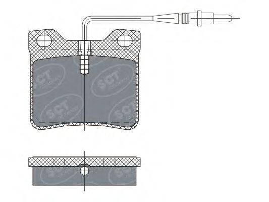 Комплект тормозных колодок, дисковый тормоз SCT GERMANY SP 294 PR