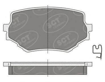 Комплект гальмівних колодок, дискове гальмо SCT GERMANY SP 346 PR