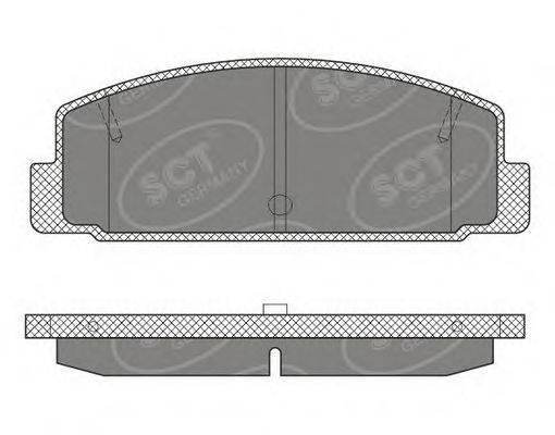 Комплект гальмівних колодок, дискове гальмо SCT GERMANY SP 611 PR