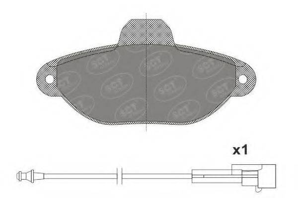 Комплект тормозных колодок, дисковый тормоз SCT GERMANY SP 662 PR