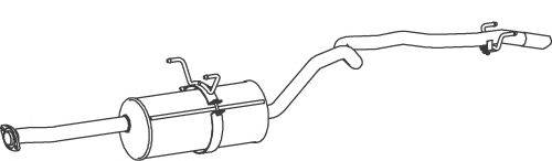Глушитель выхлопных газов конечный DINEX 72310