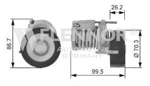 Натяжная планка, поликлиновой ремень FLENNOR FA20904