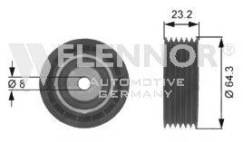 FLENNOR FU23490 Паразитный / ведущий ролик, поликлиновой ремень