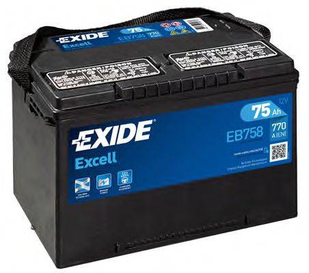 Стартерная аккумуляторная батарея; Стартерная аккумуляторная батарея EXIDE _EB758