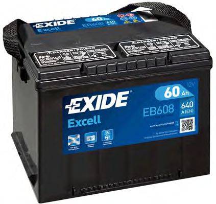 Стартерная аккумуляторная батарея; Стартерная аккумуляторная батарея EXIDE EB608