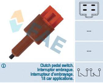 FAE 24455 Выключатель фонаря сигнала торможения; Переключатель управления, сист. регулирования скорости; Выключатель, привод сцепления (Tempomat)