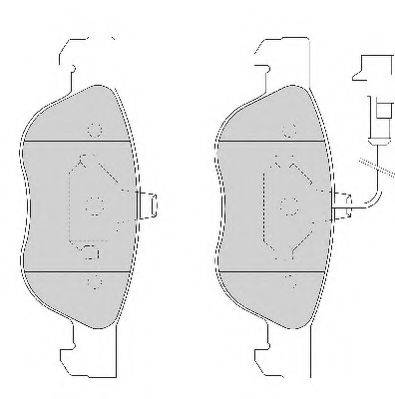 NECTO FD6655A Комплект тормозных колодок, дисковый тормоз
