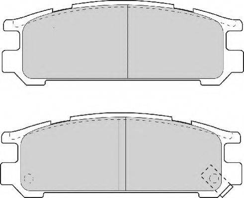 Комплект гальмівних колодок, дискове гальмо NECTO FD6708A