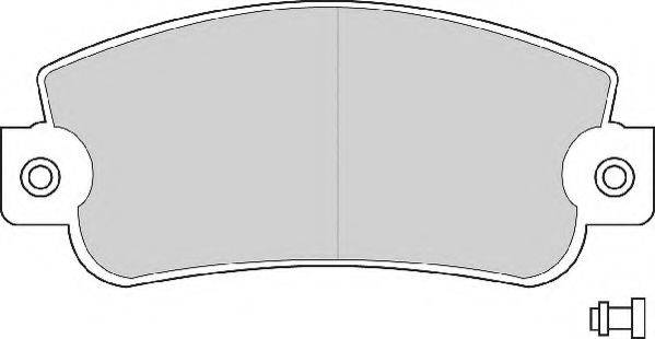 Комплект гальмівних колодок, дискове гальмо NECTO FD671A