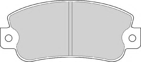 Комплект гальмівних колодок, дискове гальмо NECTO FD6253A